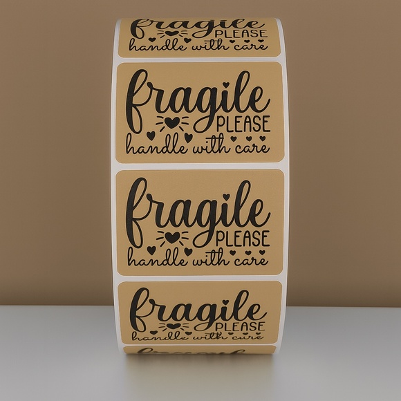 📦 Fragile Shipping Stickers | Handle With Care Labels | Red Warning LABELS - Picture 11 of 11